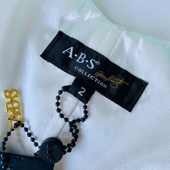 SOLD*White Cocktail Dress NWT ABS - Picture 7 of 10